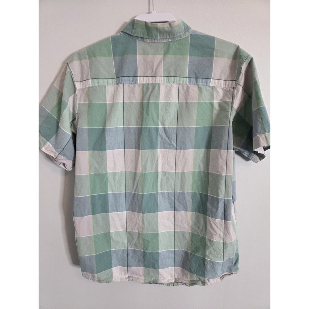 Mens Columbia Short Sleeve Green Plaid Shirt Size M - Picture 2 of 5